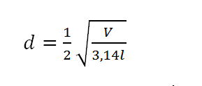 Формула для расчета диаметра колодца 