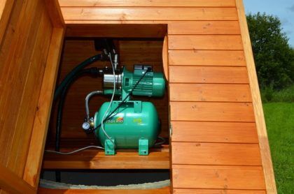 Электронасос автоматически подаст воду в дом, что весьма удобно и практично