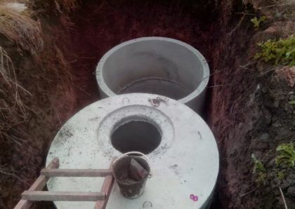 Процесс монтажа резервуаров септика из бетонных колец
